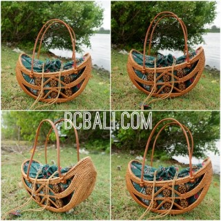 ethnic unique design balinese handbag rattan grass straw handmade